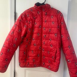 Reversible Disney Red Puffer Jacket- bought at Disney perfect condition